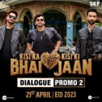 Salman Khan Instagram - 2 days to go for #KisiKaBhaiKisiKiJaan (Ticket Booking Link in bio) @hegdepooja @venkateshdaggubati @farhadsamji @iamjaggubhai_ @bhumika_chawla_t @singhvijender #AbhimanyuSingh @raghavjuyal @jassie.gill @thesiddharthnigam @shehnaazgill @palaktiwarii @vinali_bhatnagar @ravibasrur @realhimesh @thesajidwajid @sukhbir_singer @thisisdsp @payaldevofficial @amaal_mallik @vmanikandandop @shamiraah28 @skfilmsofficial @zeestudiosofficial @zeemusiccompany