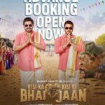 Salman Khan Instagram - Advance booking is now open for #KisiKaBhaiKisiKiJaan Grab your tickets now! See you in theatres on April 21st. (Ticket Booking Link in bio) @hegdepooja @venkateshdaggubati @farhadsamji @iamjaggubhai_ @bhumika_chawla_t @singhvijender #AbhimanyuSingh @raghavjuyal @jassie.gill @thesiddharthnigam @shehnaazgill @palaktiwarii @vinali_bhatnagar @ravibasrur @realhimesh @thesajidwajid @sukhbir_singer @thisisdsp @payaldevofficial @amaal_mallik @vmanikandandop @shamiraah28 @skfilmsofficial @zeestudiosofficial @zeemusiccompany
