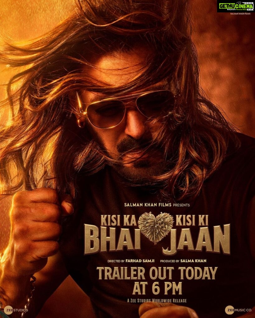 Salman Khan Instagram - #KisiKaBhaiKisiKiJaan trailer out at 6pm @hegdepooja @venkateshdaggubati @farhadsamji @iamjaggubhai_ @bhumika_chawla_t @singhvijender #AbhimanyuSingh @raghavjuyal @jassie.gill @thesiddharthnigam @shehnaazgill @palaktiwarii @vinali_bhatnagar @ravibasrur @realhimesh @thesajidwajid @sukhbir_singer @thisisdsp @payaldevofficial @amaal_mallik @vmanikandandop @shamiraah28 @skfilmsofficial @zeestudiosofficial @zeemusiccompany