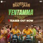 Salman Khan Instagram - #Yentamma song coming tomorrow. @hegdepooja @venkateshdaggubati @farhadsamji @vishaldadlani @payaldevofficial @raftaarmusic @shabbir_ahmed9 @alwaysjani @iamjaggubhai_ @bhumika_chawla_t @singhvijender #AbhimanyuSingh @raghavjuyal @thesiddharthnigam @jassie.gill @shehnaazgill @palaktiwarii @vinali_bhatnagar @vmanikandandop @shamiraah28 @skfilmsofficial @zeestudiosofficial @zeemusiccompany