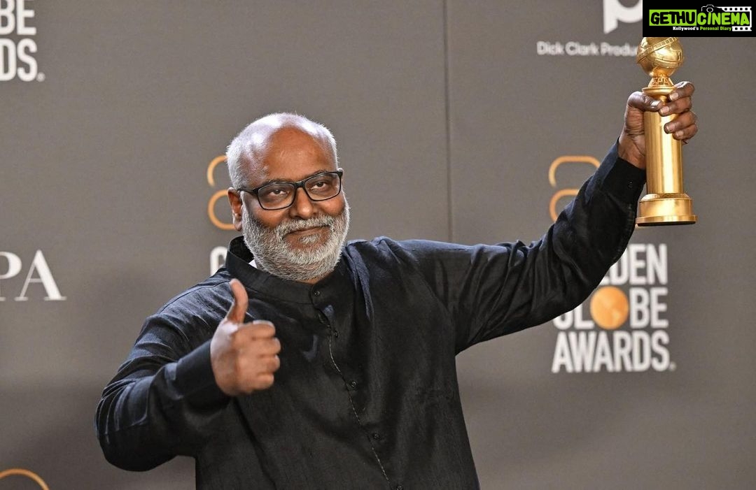 Samantha Instagram - What an incredible achievement!! We are the happiest and proudest today to see the whole world celebrate your music sir! Congratulations from the bottom of my heart! ππ½ππ½ @mmkeeravani Congratulations to the entire team β₯οΈβ₯οΈ #RRRMovie #goldenglobes2023