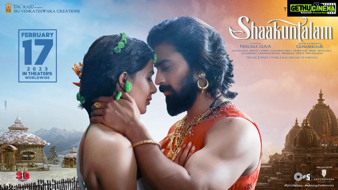 Samantha Instagram - Witness the Epic Love Story #Shaakuntalam in theatres near you from Feb 17th 2023 Worldwide! Also in 3D 🦢 @gunasekhar1 @samantharuthprabhuoffl @devmohanofficial #ManiSharma @neelima_guna @gunaa_teamworks @srivenkateswaracreations @hanshithareddy @harshithsri @vasundharadiamondrf @neeta_lulla @tips #EpicLoveStory #MythologyForMillennials #ShaakuntalamOnFeb17