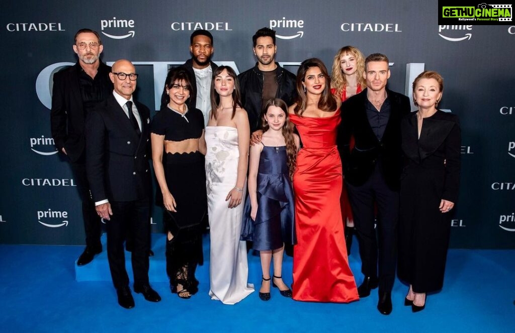 Samantha Instagram - Truly humbled to be amongst some of the world's best at the Global Premiere of Citadel in London. The camaraderie, the creativity, the talent, the love, the shared vision, the dream of the people in that room was so inspiring and invigorating that I feel truly lucky and blessed to be part of this team and the Citadel Universe. In awe of this world created by @therussobrothers and kudos to @primevideo for backing that vision. All the best to @priyankachopra @maddenrichard @stanleytucci Leslie Manville and the stellar star cast 🫶🏻 Be ready to catch the exhilarating series, @citadelonprime on April 28th on @amazonprime. This is just the beginning. We cannot wait to bring to you the Indian chapter soon @rajanddk @varundvn @mensit 😎