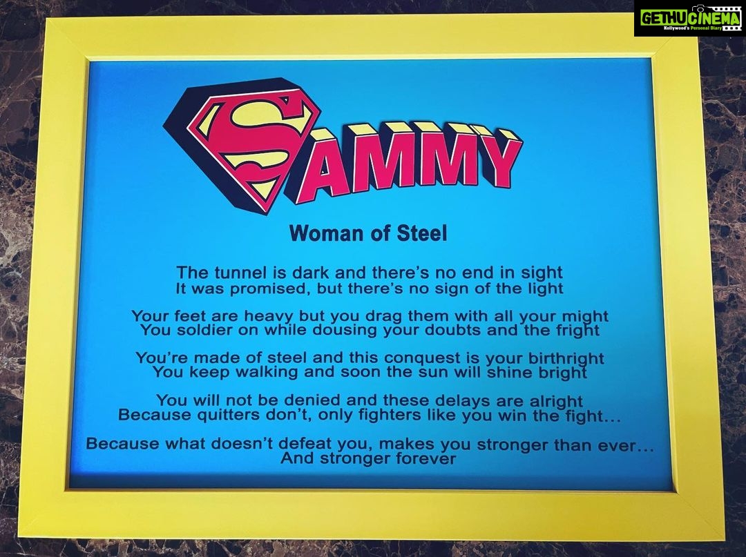 Samantha Instagram - ♥️ @rahulr_23 Thankyou 🤗 To those of you fighting hard battles, this one’s for you as well. Keep fighting… we’ll be stronger than ever… and stronger forever soon💪🏼