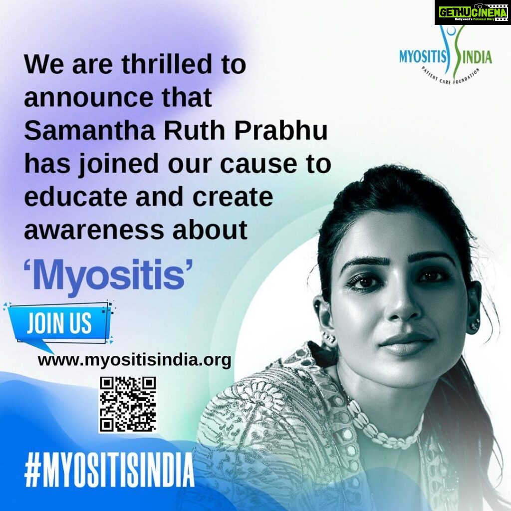Samantha Instagram - Thrilled to introduce the newest face of change! We're excited to have Samantha Ruth Prabhu on board as the brand ambassador for Myositis India. Together, we're stepping forward to raise awareness, inspire hope, and make a difference in the lives of those battling myositis. Join us on this journey of compassion and empowerment! Thankful to Dr. Rohit Aggarwal from University of Pittsburgh for his immense support ! Join and support us! www.MyositisIndia.Org @samantharuthprabhuoffl #MyositisIndia #TogetherForChange.