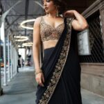 Samantha Instagram - 🖤 #independencedayparade #newyork Styled by - @openhousestudio.in Outfit - @arpitamehtaofficial Jewellery- @bespokevintagejewels_shwet Style team - @poojakaranam @mehavenkatesh Shot by @abhimanyu_mahaveer Hair and makeup @iamkanwalbatool