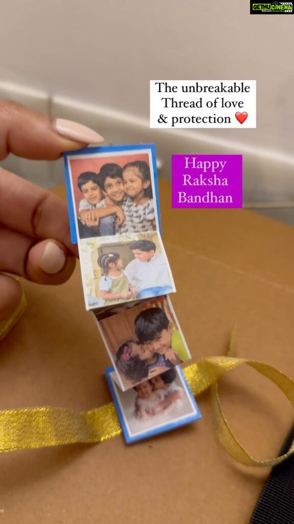 Sameera Reddy Instagram - I promise to always protect & support you, just like you’ve done for me. #rakshabandhan ❤️ the most special Rakhi- a wearable album by my sis in law @diydayalishka 😍