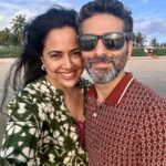 Sameera Reddy Instagram – Every couple has a pose! This is ours 😜 #familyvacation