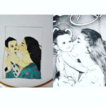 Sameera Sherief Instagram – Tried a human potrait of mom nd son💞 #aariwork work

@sameerasherief