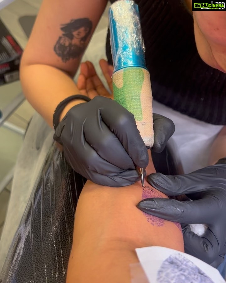 Samyuktha Hegde Instagram - Amma ❤️ Waited 10 whole years to get a tattoo!!! I wanted a tattoo since 8th grade but never was able to make up my mind. First I wasn’t sure if I want to put a mark on my body forever and then I was scared of the pain. But for this mark, forever is no problem❤️❤️❤️ Couldn’t have asked for a better first tattoo!!! #myfirsttattoo