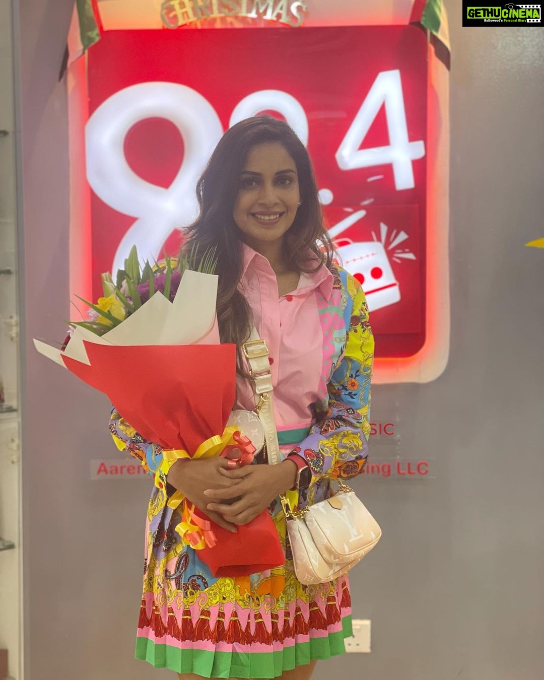 Samyuktha Shanmughanathan Instagram - DXB day 3 My interview with @894tamilfm dxb! Was so much fun ♥️ Dubai, United Arab Emiratesدبي