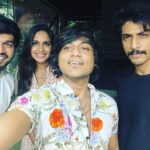 Samyuktha Shanmughanathan Instagram – Celebrating @rakshan_vj on ur new single ‘ enna vazkha da!’ Super cool video, congratulations 🎉 
check it out! Link in my story
📷 @arunprasath_photography @vbzu 

P.S photobomber @shariqqqq777 thank you 😁