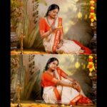 Sanam Shetty Instagram - 🏵️ O.N.A.M 🏵️ . . . Outfit @_sindhufashions_ Photography @rangoli_photography MUH @rithuzmakeupartistry Styling @sindhukruthika @sindhuelangovan06 Jewellery @chennai_jazz #festive #onam #orangecreme #keralastyle #happycelebration