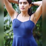 Sangeetha Bhat Instagram - 💙💙💙 #sangeethabhat #sangeethabhatsudarshan #bluegown #rainforest #manmohini #actresslife #actressforever Karnataka