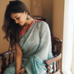 Sanjana Tiwari Instagram - Blue sarees hit different 💙 Shot by @bhoopalm_official Wearing @varsha_designstudio Makeup @roopa_ravi_mua Hair @makeup_with_maks Draping @aishus_hairandmakeup