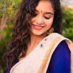 Sanjana Tiwari Instagram - 🌸💕 Shot & edited by @varshithaa.govardan Styled by @_divyakarthika Jewels @narayanapearls Saree @roopa_ravi_mua #reels #reelitfeelit #tamilreels #onam #onamsaree #onamission #explore #trending