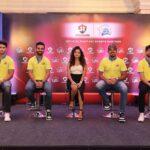 Sanjana Tiwari Instagram - What an honour to have met these amazing cricketers. #Csk ku whistle poduuuu 💛💛 @chennaiipl @cskfansofficial Styled by @_divyakarthika
