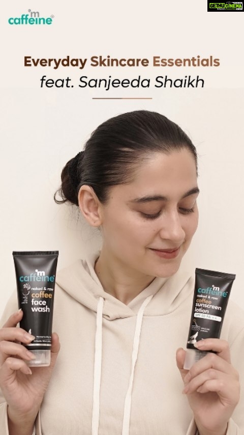 Sanjeeda Sheikh Instagram - I have found a perfect way to cut short my long skincare routine, with two skin must-haves: Coffee Face Wash & Coffee Sunscreen SPF 50 PA ++. Packed with antioxidants, Pure Arabica Coffee in these products fights free radicals and protects the skin. π€π€ βοΈ Coffee Face Wash has Caffeine that reduces redness, White Water Lily that nourishes the skin, and Aloe Vera that hydrates skin and reduces dark spots. βοΈ Coffee Sunscreen SPF 50 PA ++ is a lightweight sunscreen that protects against both UVA and UVB rays and leaves zero white cast behind. It gives up to 8 hours of protection and the antioxidant-rich Coffee & Caffeine in it repair UV damage as ProVitamin B5 and Shea Butter nourish. Just two products for glowing, protected skin, everyday. Head to www.mcaffeine.com now and pick these essentials at FLAT 20% OFF using the code "SANJEEDA20" π€π€ @mcaffeineofficial #SummerSkincare #summers #CoffeeForSkin #Sunscreen #FaceWash #SummerCare #Summervibes #DailySkincare #SkincareRoutine #Skincare #mCaffeine