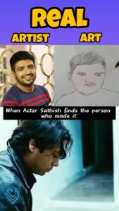 Sathish Instagram - Ha ha. But I love his effort. Thank u bro ❤️😍🤗