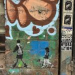 Sayani Gupta Instagram - @onehappytea told me about a real @banksy in Melbourne. Apparently very few people know about it. Most think two other that were there were destroyed & painted over by mistake. So @nitya_h & I set out on a graffiti discovery hunt and finally found itttt. Big thanks to a guide who was showing around two other people didn’t know about it either.. but once we told her, she started looking around the place and spotted it! She said this would be a huge deal for the tourists & locals. As one would imagine with him.. this one was hidden away in the most non assuming corner next to the back door of a restaurant. This alley has some of the best graffitis too. (Fifth photo onwards) I’d seen quite a few @banksy at the @mocomuseum in Amsterdam but this one’s special. We felt quite victorious! @australia #seeauatralia Melbourne, Victoria, Australia