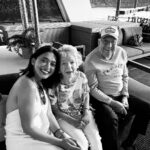 Sayani Gupta Instagram – Meet Audrey & Murray. Both 97.
We met them on the Sunset cruise at Hayman. We noticed them &@smritikiran expressed how cute they were. As the 🛥️ took off I couldn’t help go say hi. And the rest is History.

So A&M went to school together since they were 4..when he would carry her books for her. They were friends.. (I asked if Murray had a crush on Audrey to which she quickly quipped & said Oh YES!) she knew he liked her and of course there was an understanding.
After school and beginning of collage Murray had to go for the War(WWll), he was in the navy. While he was away.. Audrey got married to another man. He came back after the war and married someone else too. They both had children with their respective partners. But kept in touch.Later they both lost their partners.
One day Audrey was coming out of her house and a bike came and stood in front of her. On it was a man with 🪖& 🕶️ . She couldn’t see his face & told him why he would stop in front of her this way. As he took out his helmet, he said.. ‘Audrey, you don’t recognise me? It’s Murray!’
She couldn’t believe her eyes. They rekindled their friendship. And sometime later Murray moved in with her. They started dating 6 years ago and got married one and half years ago. Now they live in her house (not his mansion) &travel together. While Murray struggles to remember things (Audrey is sharp), She struggles to walk (Murray wheels her around). It’s the perfect Companionship.

I told her how fitting her name was.. Audrey (like Hepburn)! 

She said ‘You have beautiful hair’. 
To which Murray added.. ‘Oh Darling! Just the hair! I am sitting here wondering how many marriage proposals she would get in a day!’
Audrey and I slightly choked!😂

As we spoke about other worldly things like kids & disappointments & ailments & coral reefs.. Audrey asked me if I were married & had children.. I told her I wasn’t.
So she held both my hands and said.. ‘here’s to finding Mr.Right!’ (Now from their story Mr.R may come when I am 90.. who knows). But as the Sun went down & I had made new friends.. I was reminded of how unexpectedly beautiful life turns out if you let it perhaps!

A&M is now, my fav love story. 
🤍🤍