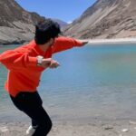 Shakti Arora Instagram – In love.. with the nature..❤️
.
.
#shaktiarora 
#ladakh Sangam Lake Leh