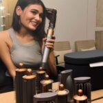 Shalini Pandey Instagram - Lights, Camera and my Dyson Airwrap in action! The technology behind this hair tool is just genius 🩷 #DysonIndia#DysonHair#DysonAirwrap#ad