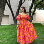 Shamita Shetty Instagram - Colors are the smiles of nature ❤️🦋🌼 👗 : @houseoffett @dipublicrelations . . . . #traveldiaries #dallas #happiness #love #gratitude