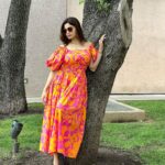 Shamita Shetty Instagram - Colors are the smiles of nature ❤️🦋🌼 👗 : @houseoffett @dipublicrelations . . . . #traveldiaries #dallas #happiness #love #gratitude