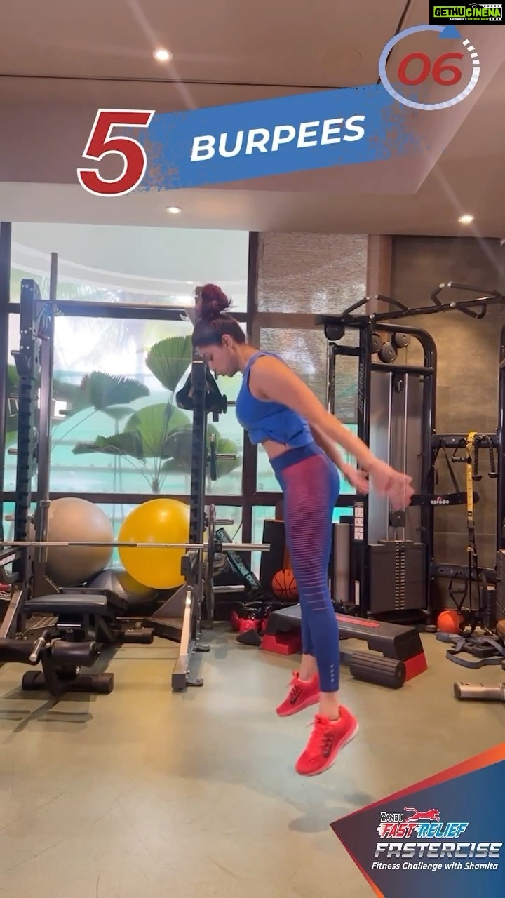 Shamita Shetty Instagram - Are you ready for some Fastercise? Hop into something comfy, bring out your mats and get started! Zandu Fast Relief presents Fastercise challenge- Here’s how you can participate: • You have 30 seconds to complete the 5 reps each of burpees, mountain climbers, and jumping squats as performed in video. • Perform the Fastercise challenge using the filter link in @zandufastrelief bio. • Upon completing the challenge post the video on your Instagram profile, tagging @zandufastrelief along with the hashtags #FasterciseChallenge #ZanduFastRelief #KhelChaltaRahe • Tag 2 friends that you want to throw the challenge to! Stand a chance to win exciting prizes! Let’s go! @zandufastrelief