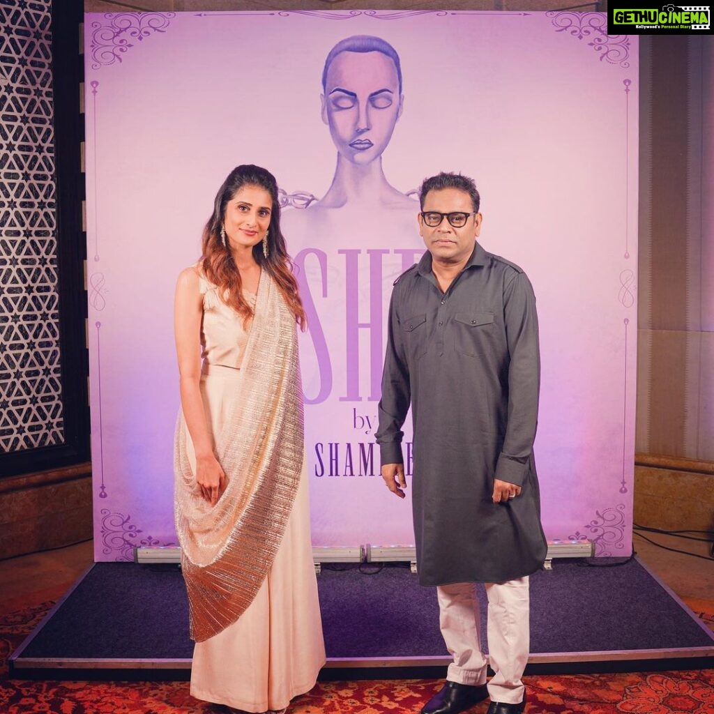 Shamlee Instagram - Deeply humbled by the unspoken support that resonated in the room. Thank you @arrahman sir for graciously lending support to this milestone.