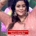 Shamna Kasim Instagram - #Dhee fans heartthrob Purna Mam is back on the sets!😍 Watch the full episode of #DheePremierLegue before TV #ETVWinLo #WinthoWinodam @shamnakasim
