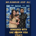Shamna Kasim Instagram - Congratulations 🎊 HAMDAN ASIFALI UAE GOLDEN VISA thank you for uae government @dubaiframe @dubaiairports @visit.dubai #dubai #dubaibusiness #dubai🇦🇪 #uae #dubaigoldenvisa #goldenvisadubai #jbsgroup