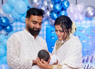 Shamna Kasim Instagram - Masha Allah 🤲 Hamdu outfit: @azzbee_couture Mine & Ekka outfit: @imraabespoke Events: @dmedia_events Pics: @shutter_mediaindxb