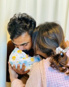 Shamna Kasim Instagram - Blessed with a baby boy🙏❤️ thank u all for all the prayers and blessings ❤️ @dr.shanid_asifali