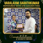 Shamna Kasim Instagram - Feels very elated and proud that we as a company have been issuing the prestigious golden visa’s to the most celebrated and esteemed people of the society and we will be continuing to do it with utmost blessing of our beloved dignitaries …thank you everyone for your constant support and immense blessing which you shower on us .. we will continue to do great work 🙏😍🧿 @varusarathkumar @radikaasarathkumar @dr.shanid_asifali @jbs_group_of_companies @jbs.business_center @jbsbusinessman