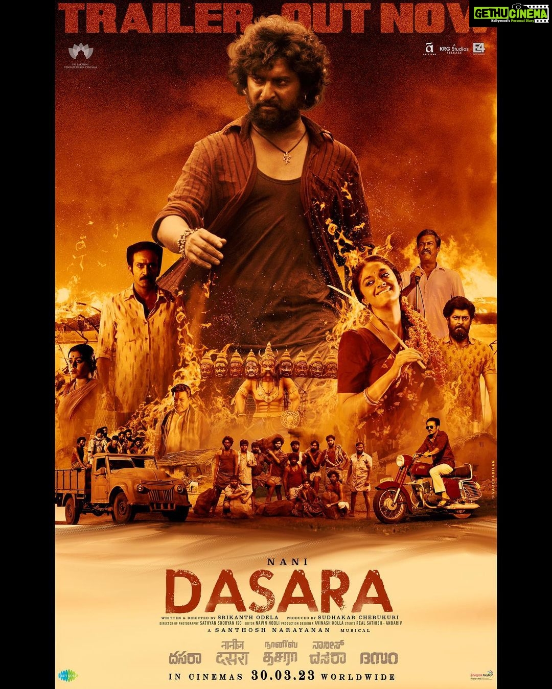 Shamna Kasim Instagram - Very happy to be part of this great project πππ§Ώ March 30th na Etlaithe Gatlaaye Suskundaam π€πΎπ₯ #Dasara #DasaraOnMarch30th Natural Star @NameisNani @KeerthyOfficial @Dheekshiths @odela_srikanth @Music_Santhosh @SLVCinemasOffl @saregamasouth