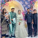 Shamna Kasim Instagram - Heartiest congratulations to both of you on your wedding day , may the years ahead be filled with lasting joy❤️ happy married life jasim ❤️ thank u faislka for the invitation @faisal_malabar Styled by @impriyankasahajananda Outfit @aaliyadeeba_official #styledbypriyankasahajananda