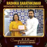Shamna Kasim Instagram - Feels very elated and proud that we as a company have been issuing the prestigious golden visa’s to the most celebrated and esteemed people of the society and we will be continuing to do it with utmost blessing of our beloved dignitaries …thank you everyone for your constant support and immense blessing which you shower on us .. we will continue to do great work 🙏😍🧿 @varusarathkumar @radikaasarathkumar @dr.shanid_asifali @jbs_group_of_companies @jbs.business_center @jbsbusinessman