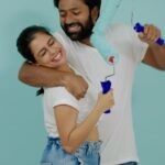 Shanthanu Bhagyaraj Instagram - It’s painting time ❤️🎨🥰 Watch our new video “Home Makeover” with @nipponpaintindia on #WithLoveShnthnuKiki 💛 (Channel link in bio) @kikivijay11 #paint #homepainting #nippon #nipponpaint #homemakeover