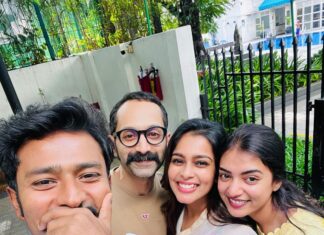 Shanthanu Bhagyaraj Instagram - a Twin Anniversary celebration❤️ @shanthnu & myself Sharing the same anniversary date along with this beautiful couple #FahadFazil & @nazriyafahadh 🤗 thank you #ALVijay sir for hosting us 💕