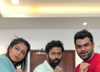 Shanthanu Bhagyaraj Instagram - Don’t be afraid to be yourself 😍 Dance Therapy🕺🏻💃 🧿 #Jumbalaka with these 2️⃣ power houses 💥🎉 Choreo #Shanthnu #pringle Shot & edited #shanthnu #dance #dancereels