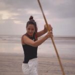 Shanvi Srivastava Instagram – 1-Showing off my amateur #staff skills. 
2-Also this is how my beach days look like now! 
3-Golden hour isn’t just for face babes.
4- #Bikinis gotta wait! 
.
.
.
.
#shanvisrivastava#shanvisri #staff #stick #beachactivities #beachlove r#love #life #skill #goldenhour Alibag Beach