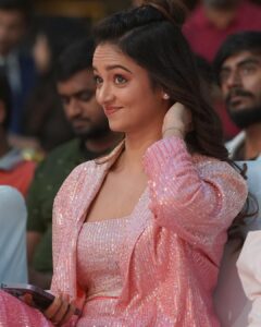 Shanvi Srivastava Instagram - SWIPE LEFT and Caption that 😬😬😬 
.

.
.
.
for #BAANG Trailer launch! 

Styling - @smitha_prakash19 
Outfit - @missmomo.in
MUA - @makeupby_ringkulaishram 
#shanvisrivastava #shanvisri #baangonaugust18th #baang #pink #barbie #leona #love #cinema #shanvians #instadaily #instafashion #wednesday