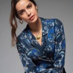 Shazahn Padamsee Instagram - 🦋🌊 Shot by @popmercy Outfit @shopatunderstated Styled by @priyasatelier Makeup @makeupandhairbyupasana Hair @ishansupriyamilind
