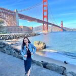 Shazahn Padamsee Instagram – Sunny days in San Fran 🌈✨ also swipe for a little Insta vs reality action Golden Gate Bridge