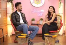 Shehnaaz Kaur Gill Instagram - In today’s another episode shot we had the current sensation @elvish_yadav gracing our show for promoting his upcoming song on @playdmfofficial is an absolute bundle of energy. Episodes dropping very soon on my YouTube channel. #DesiVibesWithShehnaazGill #elvishyadav #elvisharmy #shehnaazgill