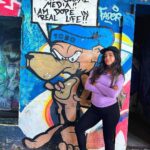 Shenaz Treasurywala Instagram - Leave a 👍 or a ❤️ if you’re cooler in real life than reel life. Also, this is Berlin and there’s graffiti everywhere, even in very serious historical places like this one. This is the telecommunication tower where the Americans and British (west germany 🇩🇪) spied on the ( East Germany ) Russians and then later even Germans is what my tour guide told me. There’s graffiti here too! But I was most thrilled when I saw Gandhiji ❤️ 👍 Berlin @visitBerlin @BerlinTourism #visitberlin #berlinized Berlin, Germany
