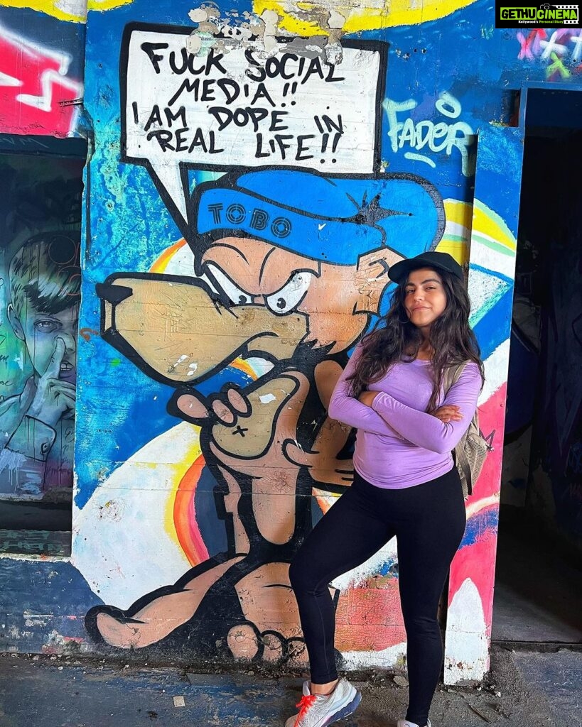 Shenaz Treasurywala Instagram - Leave a 👍 or a ❤️ if you’re cooler in real life than reel life. Also, this is Berlin and there’s graffiti everywhere, even in very serious historical places like this one. This is the telecommunication tower where the Americans and British (west germany 🇩🇪) spied on the ( East Germany ) Russians and then later even Germans is what my tour guide told me. There’s graffiti here too! But I was most thrilled when I saw Gandhiji ❤️ 👍 Berlin @visitBerlin @BerlinTourism #visitberlin #berlinized Berlin, Germany
