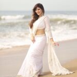 Sherin Instagram - Poseidon loves me and I love him! Costumes - @labelswarupa Makeup - @jiyamakeupartistry Hair - @mani_stylist_ Camera - @sat_narain @shotsbyuv @sakthi_fpv @sasi_raaja_thetravelaficionado #sherin #white #saree #cookwithcomali #love